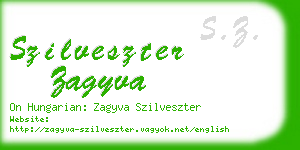 szilveszter zagyva business card